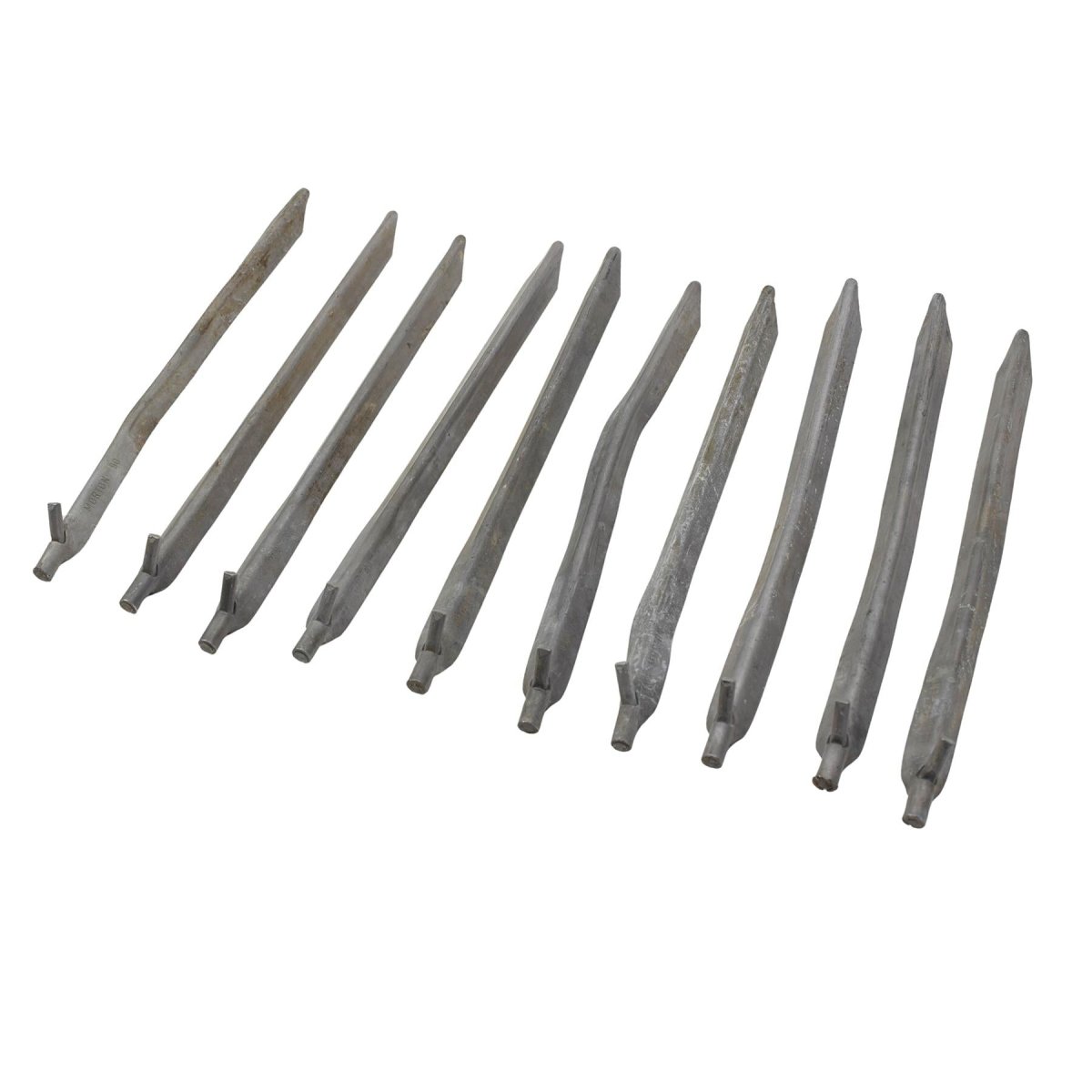 Originele Oostenrijkse militaire aluminium tentharingen kampeerharingen, 10 stuks, 26 cm