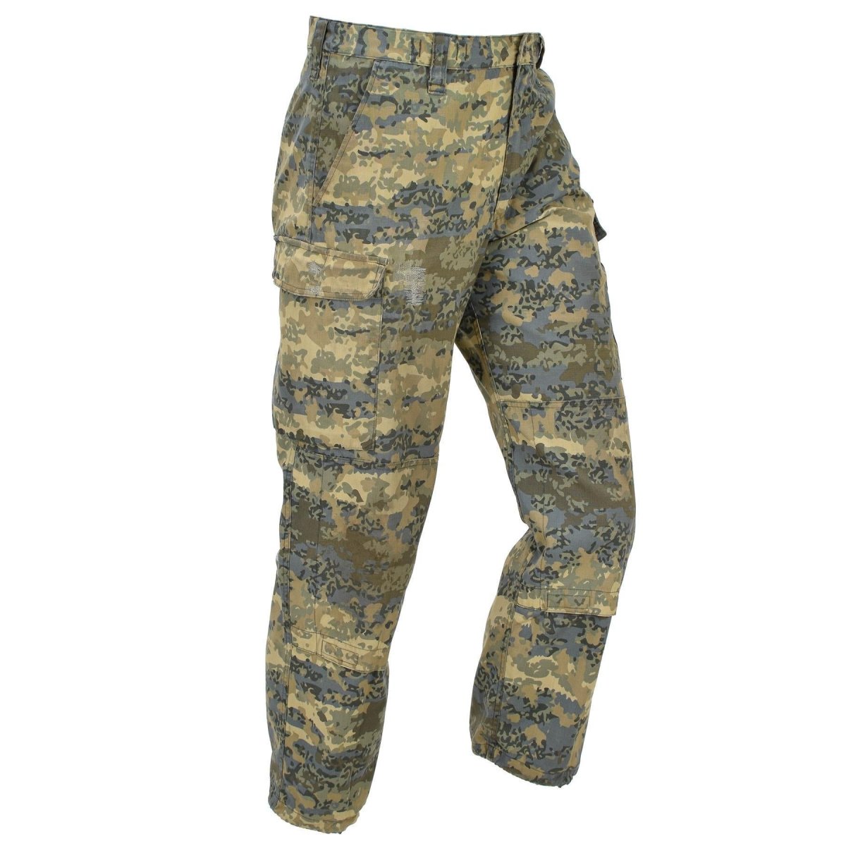 Originele Oostenrijkse militaire cargobroek Versterkte knieën Tarnanzug Camo