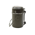 Originele Oostenrijkse militaire puinhoopkit aluminium olijf wandel camping kookgerei set