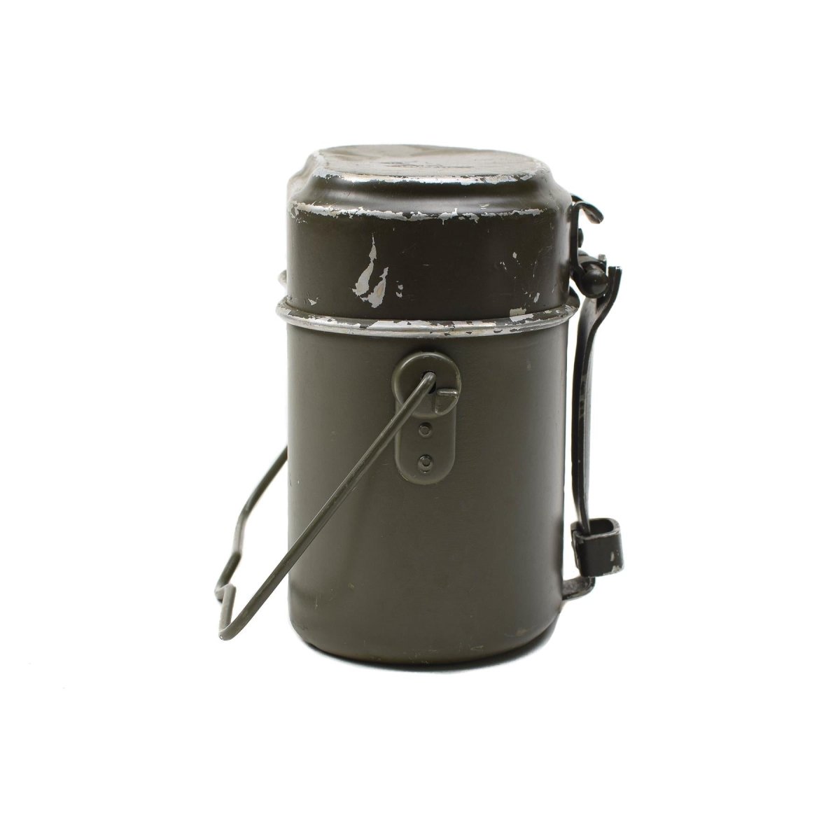 Originele Oostenrijkse militaire puinhoopkit aluminium olijf wandel camping kookgerei set