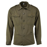 Originele Oostenrijkse militaire olijf met lange mouwen shirt jurk casual lichtgewicht nieuw