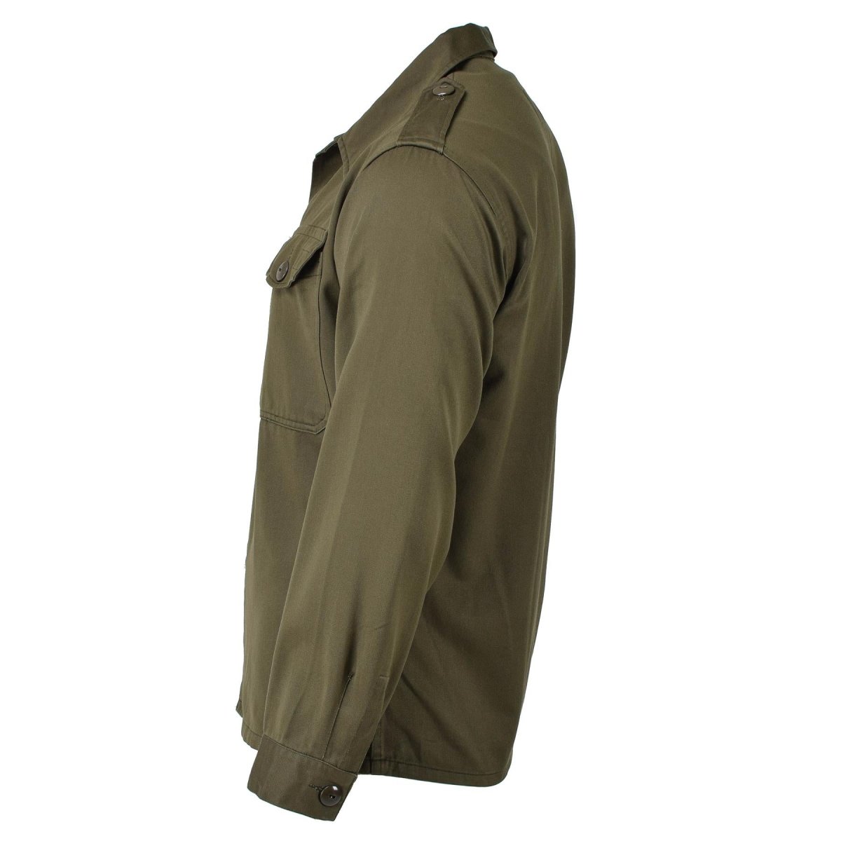 Originele Oostenrijkse militaire olijf met lange mouwen shirt jurk casual lichtgewicht nieuw