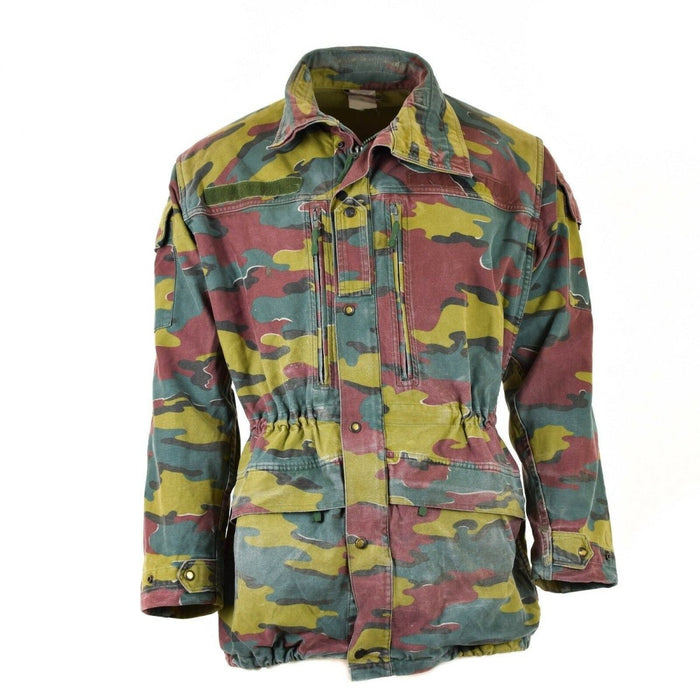 Origineel Belgisch leger M90 veldjas in puzzelcamouflage, duurzame militaire overtollige parka voor buitengebruik