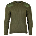 Originele Belgische leger trui commando jumper groene olijfvulling pure wol