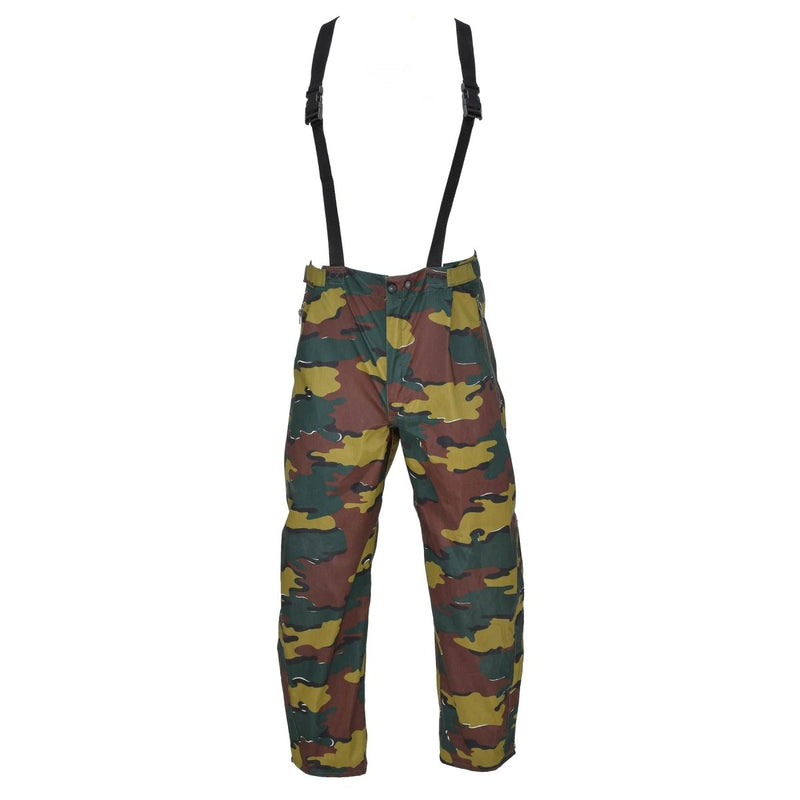 Original Belgian Military waterproof pants jigsaw camo seyntex rain trousers - GoMilitar