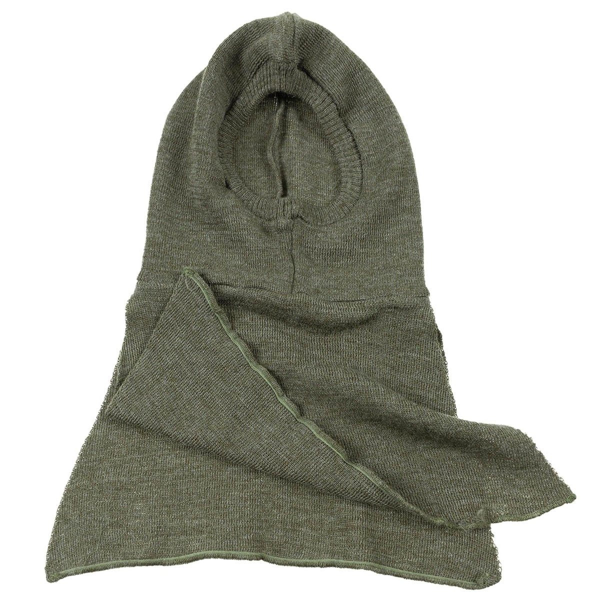 Origineel België militair warme olijfbalaclava hoofddekweer wol rib gebreide nieuw