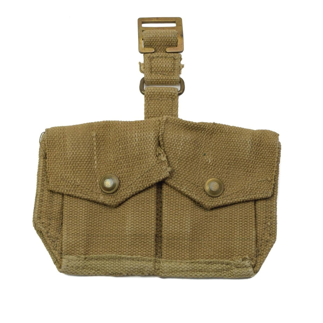 Origineel British Army M37 Webbing Cartridge Pouch Double Magazine Pouch Khaki