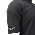 Originele Britse leger politie tactische t-shirts korte mouw zip-zwart nieuw