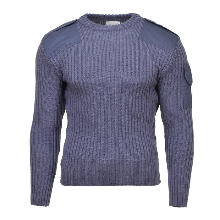 Originele Britse leger trui Commando Jumper Blauw Grijze trui Wol - GoMilitar