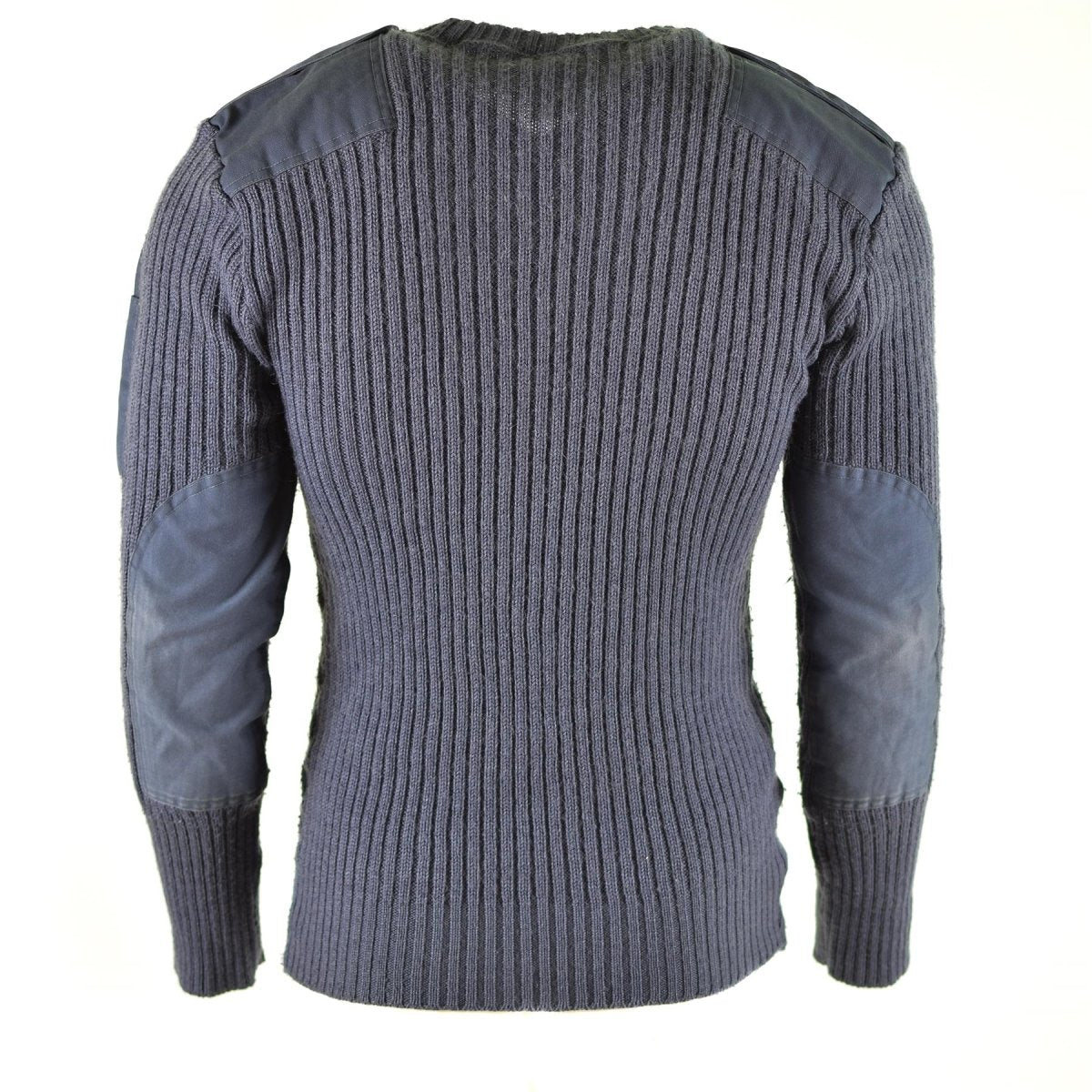 Origineel Britse leger pullover commando jumper blauw grijs trui wol v-neck