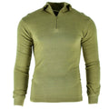 Origineel Brits leger tricot shirt ritssluiting onderhemd met ritssluiting thermische groene od
