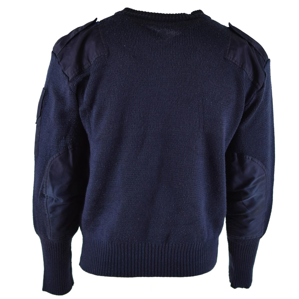 Originele Britse verdedigingsdienst pullover commando jumper blauwe v-hals trui