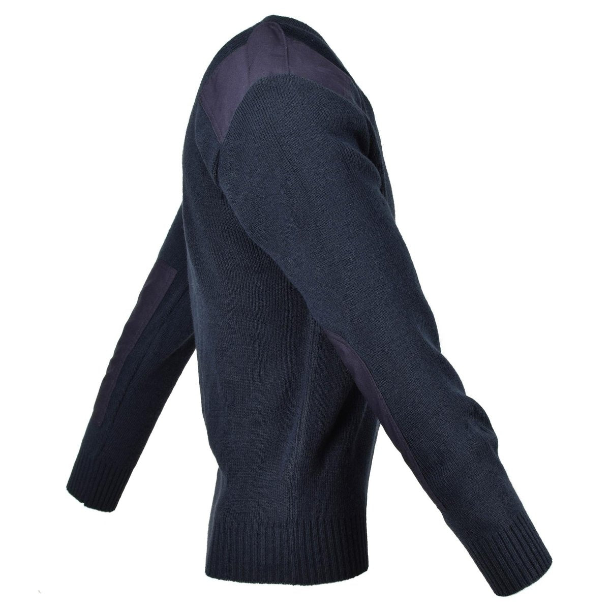 Originele Britse ex-police service pullover commando jumper blauwe v-hals trui