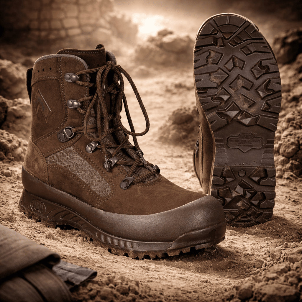 Originele Britse Militaire Lady Tactische Laarzen Haix GoreTex Membraan Bruin