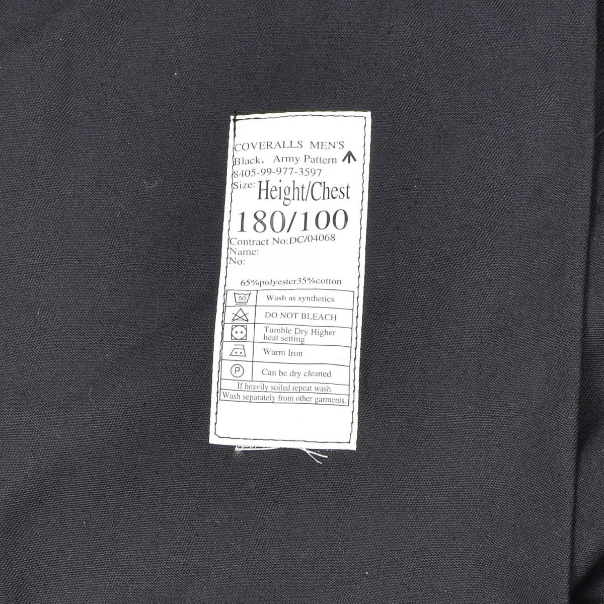Origineel Britse militaire monteur Coverall Workwear Uniform Work Jumpsuit Black