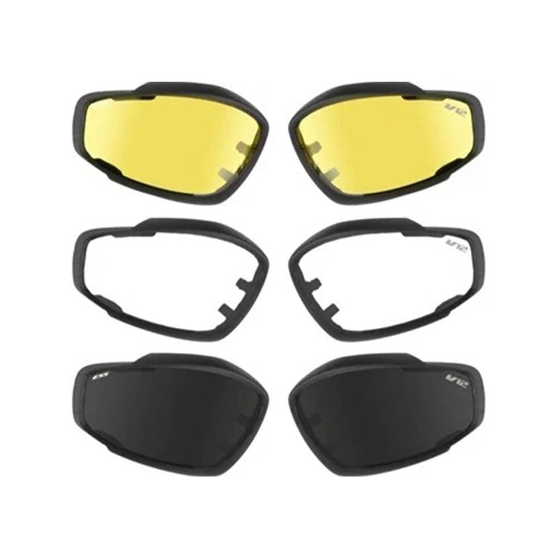 Original British Military V12 Protective Goggles Interchangeable Lenses Black - GoMilitar