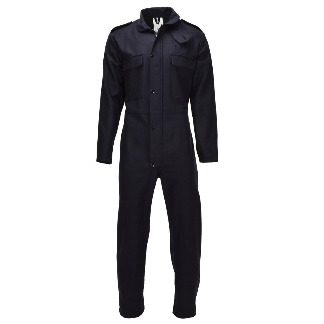 Originele Britse militaire wollen overall met ritssluiting en knoopsluiting zwart