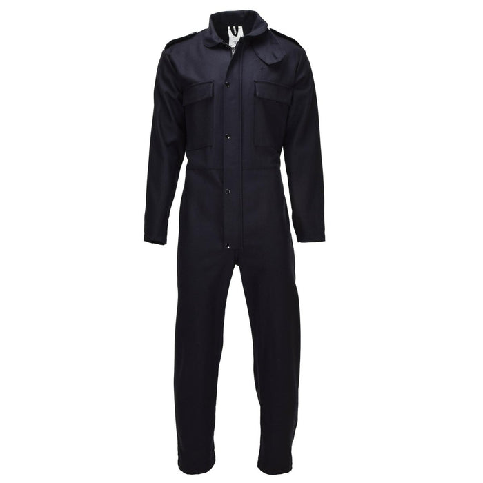 Originele Britse militaire wollen overall met ritssluiting en knoopsluiting aan de voorkant, zwart - GoMilitar
