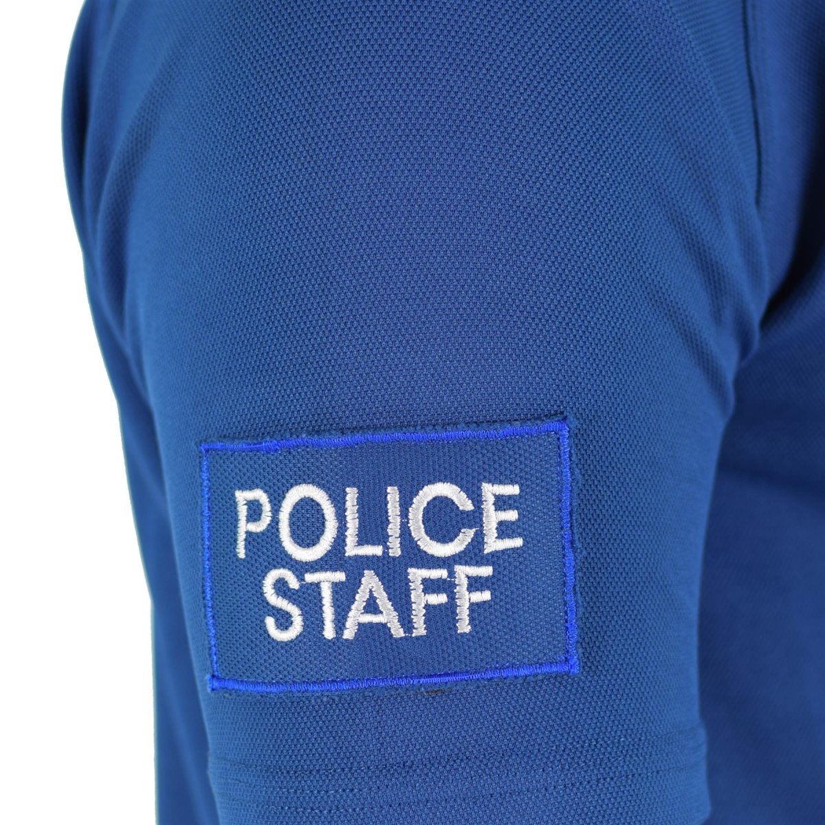 Origineel Britse politie T-shirt blauw ademend materiaal voor zip bewaker shirt vooraan