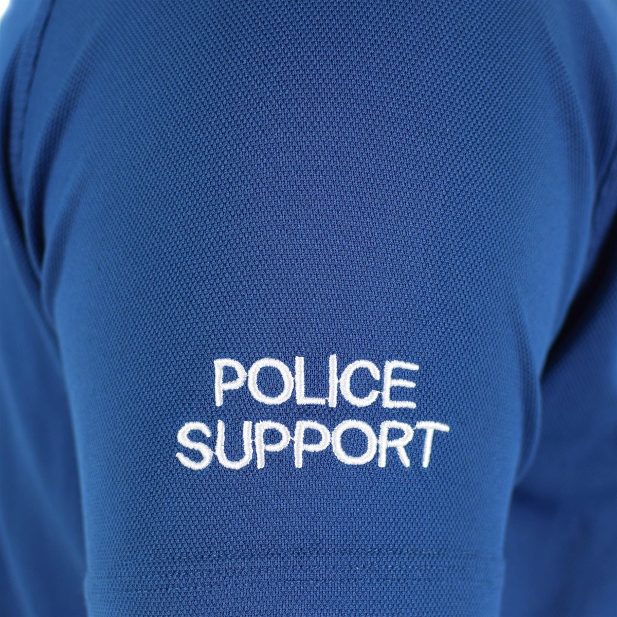 Origineel Britse politie T-shirt blauw ademend materiaal voor zip bewaker shirt vooraan