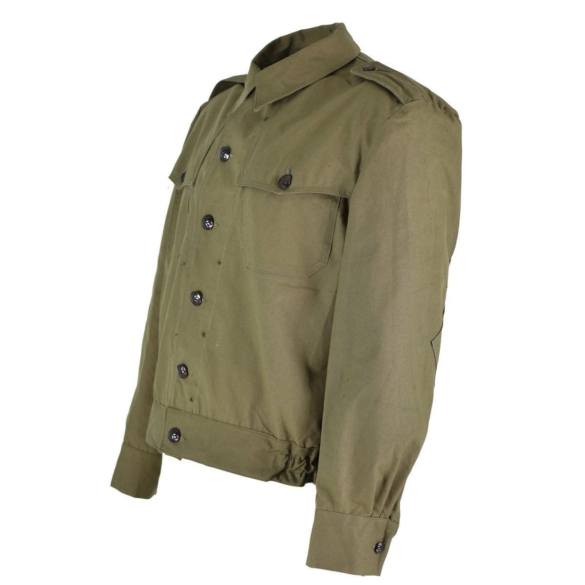 Originele Bulgaarse leger Field Troops Canvas Ike Jacket OD Militair Surplus Issue