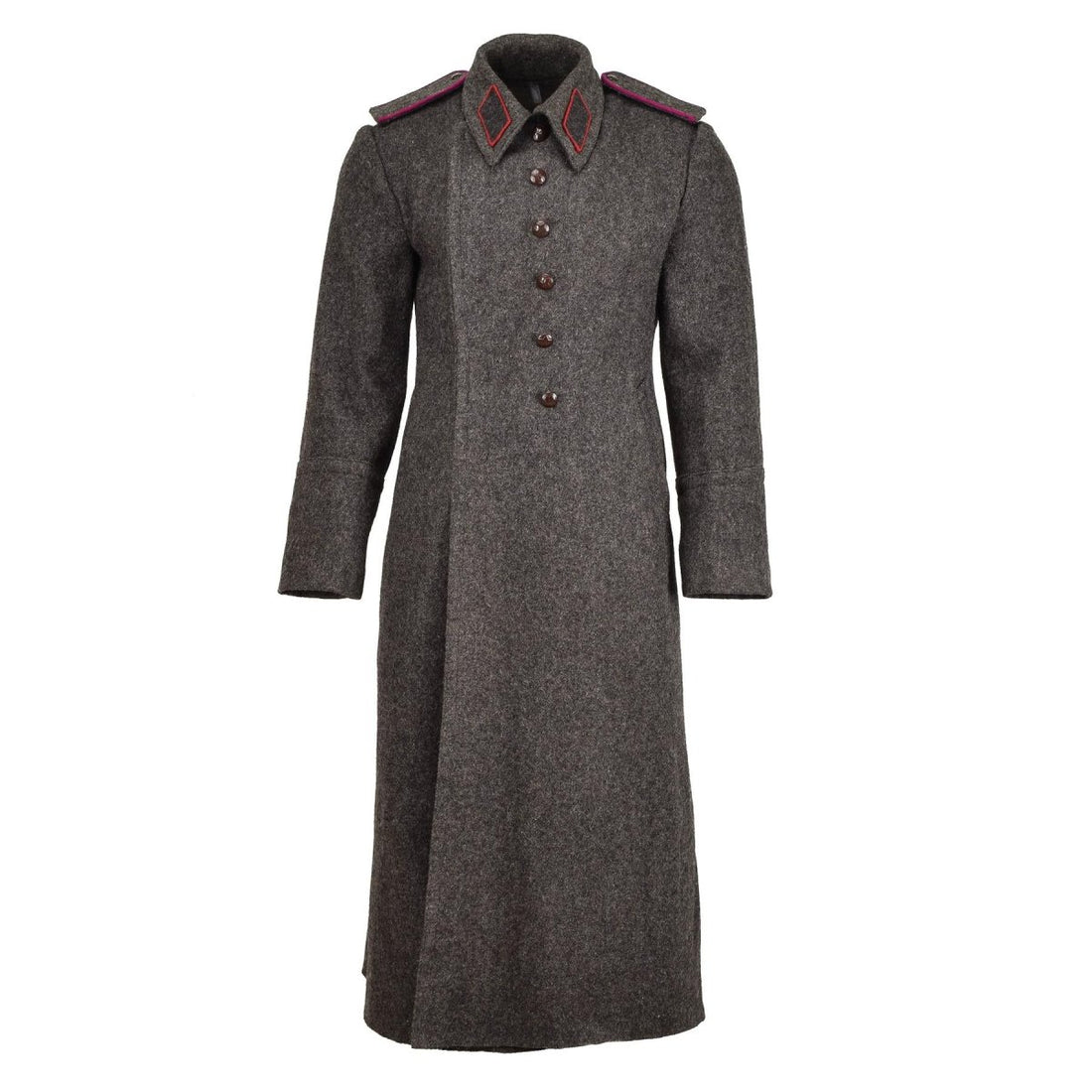 Originele Bulgaarse militaire grijze jas wol overjas zware winter lange shinel