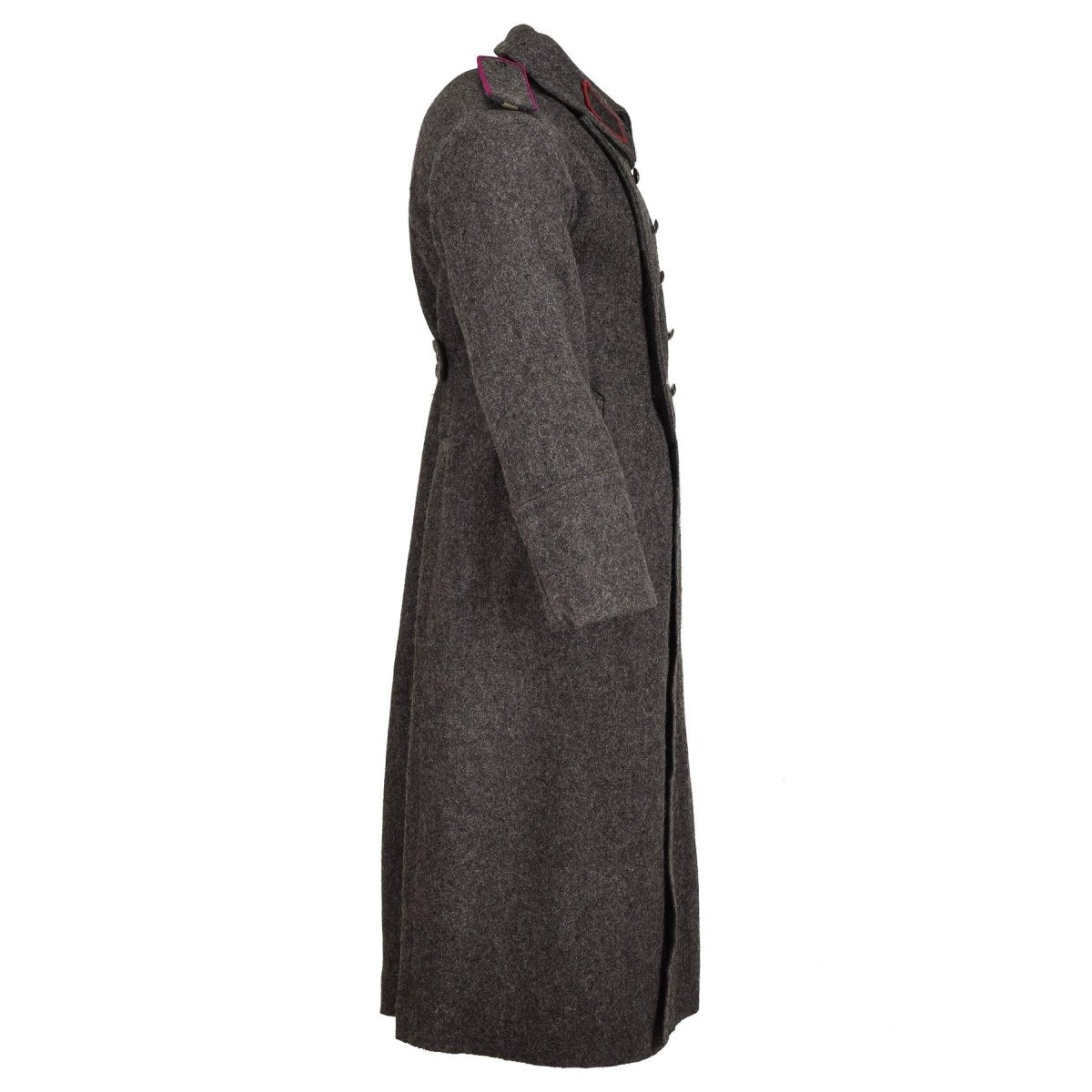 Originele Bulgaarse militaire grijze jas wol overjas zware winter lange shinel
