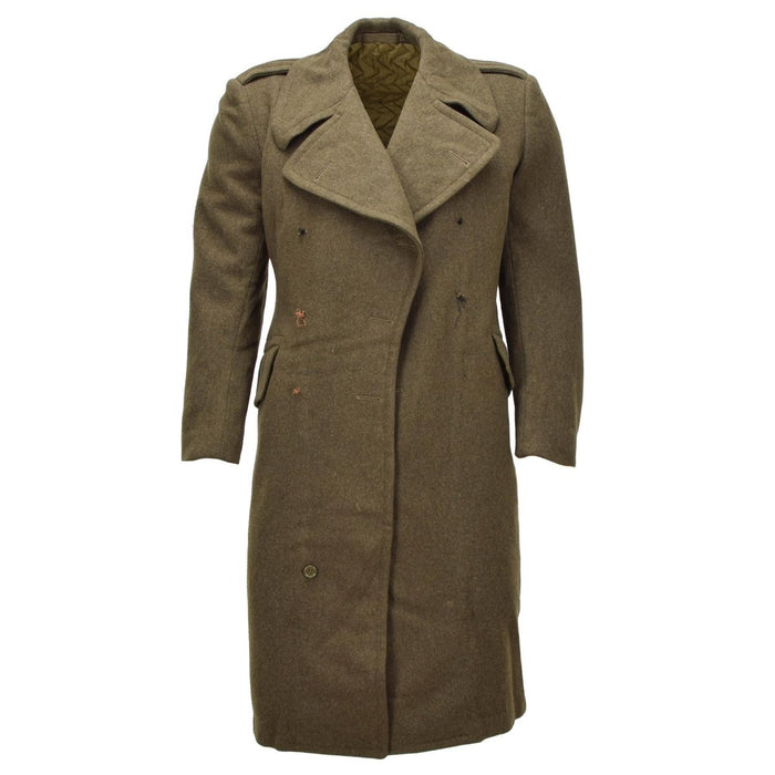 Originele Canadese legerwollen overjas militair surplus vintage olijfgroen - GoMilitar