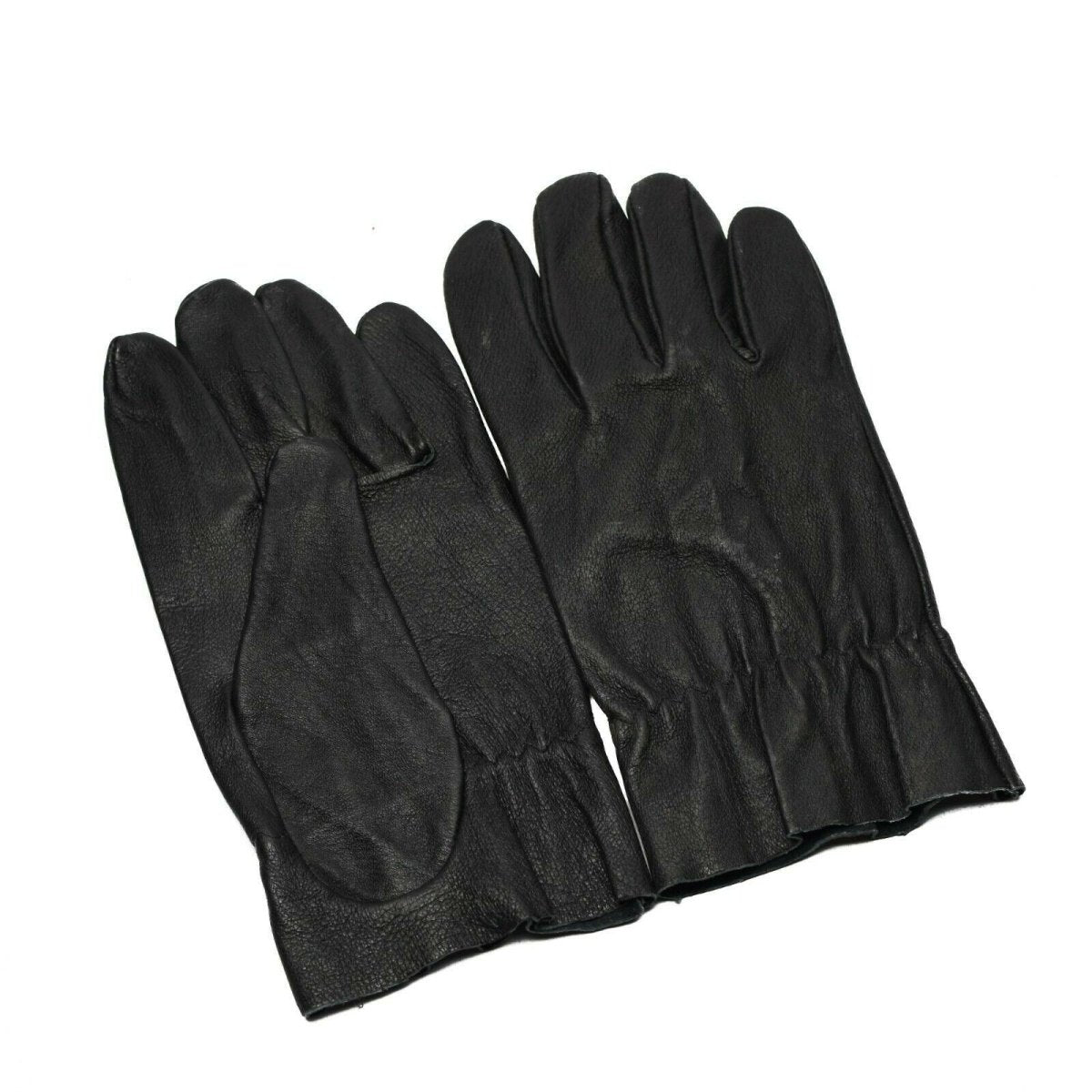 Originele Tsjechische legergevecht lederen handschoenen. Echt zwart leer nieuw