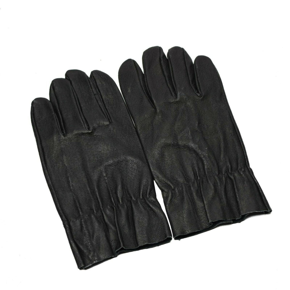 Originele Tsjechische legergevecht lederen handschoenen. Echt zwart leer nieuw