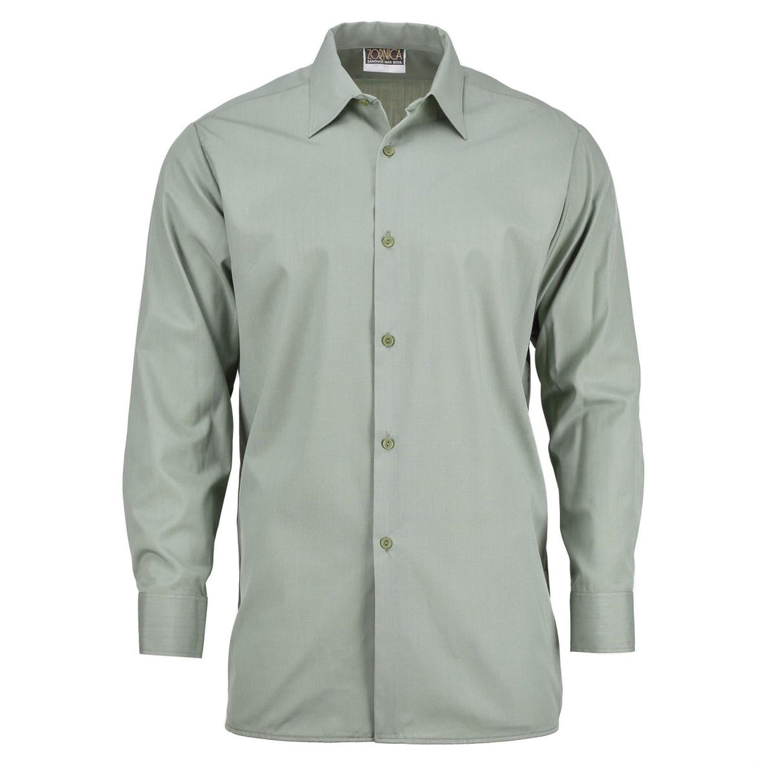Origineel Tsjechisch leger overhirt shirt olijf lange mouw knop omhoog militair surplus nieuw