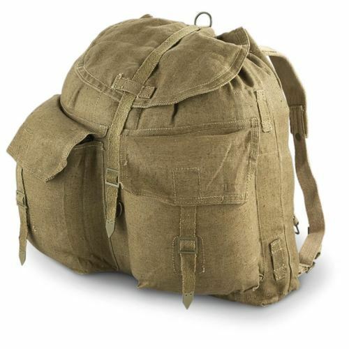 Originele Tsjechische leger M60 canvas rugzak Vintage militaire rugzak Y-riemen