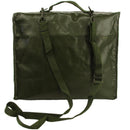 Original Czech army M85 olive drab vinyl military bread bag with adjustable shoulder strap and durable water-resistant design