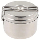 Original Czech Army stainless steel mess tin set camping outdoor cooking pot pan - GoMilitar