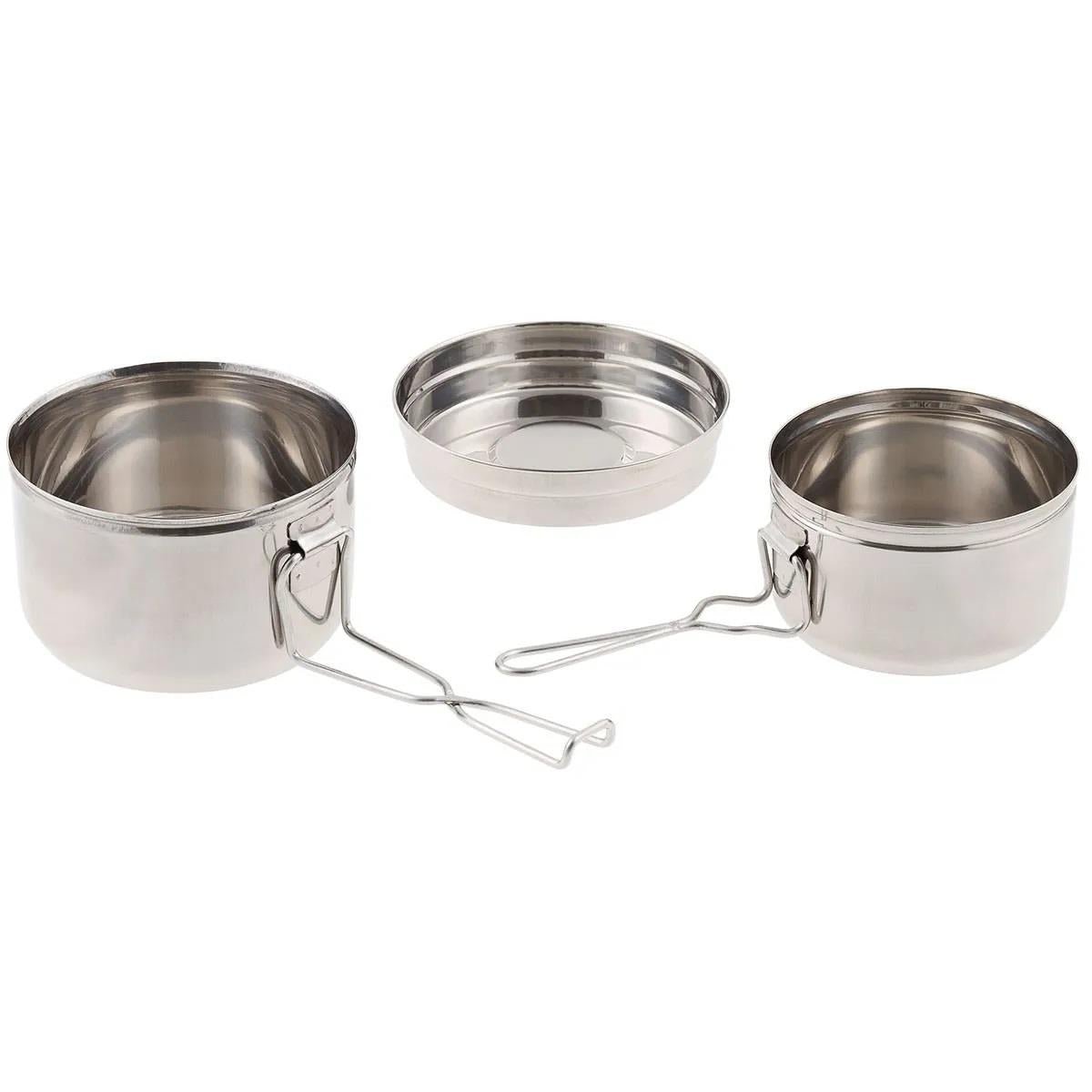 Originele Tsjechisch leger roestvrijstalen puinhoop tin set camping outdoor kookpot pan