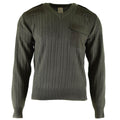 Originele Tsjechische leger trui jumper olijfs saaie wol v-neck militair surplus nieuw