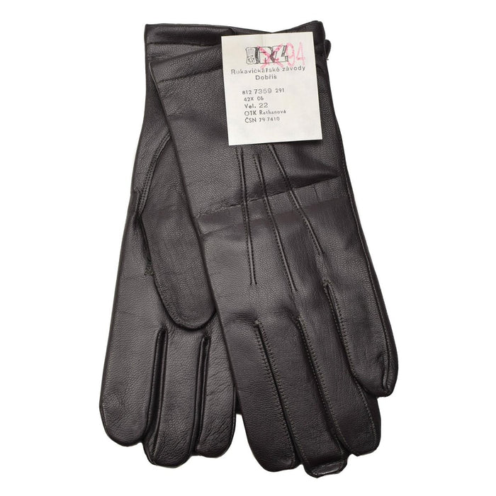 Originele Tsjechische leger winter warme koude bruine leren handschoenen casual strakke pasvorm NIEUW - GoMilitar
