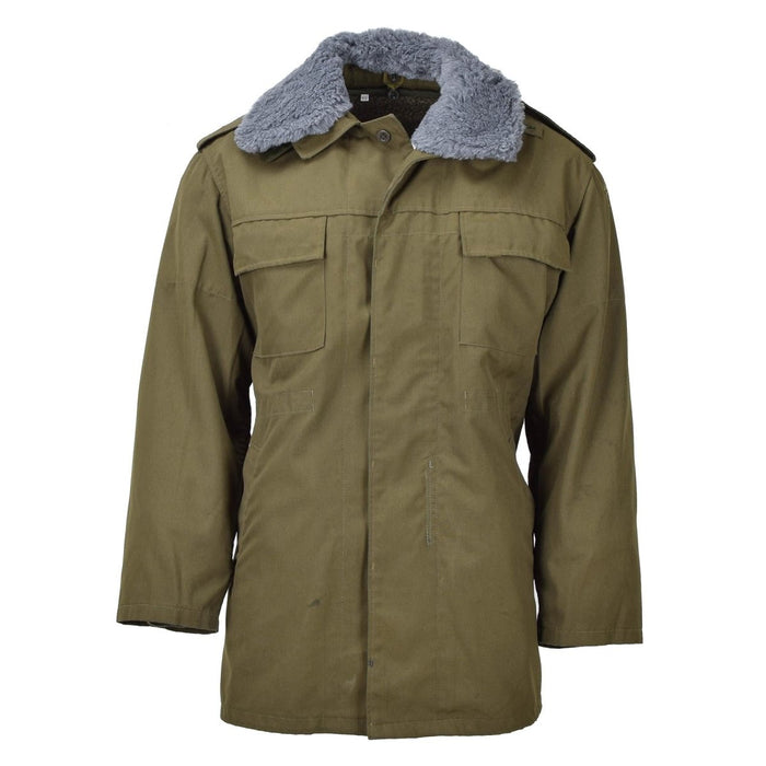 Originele Tsjechische militaire jas parka M85 met voering en capuchon, lange zoom legergroen - GoMilitar