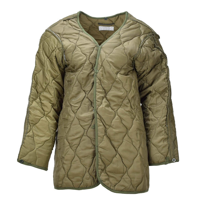 Original Czech Military Jacket Thermal Lining Quilted Button Fastening Olive - GoMilitar