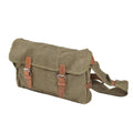 Originele Tsjechische militaire schoudertas canvas hulpprogramma lederen riemen vintage