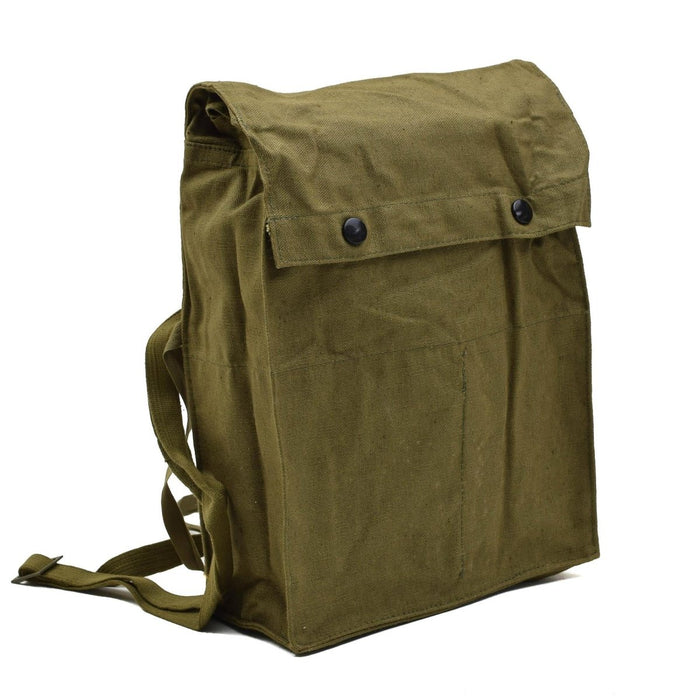 Originele Tsjechische militaire schoudertas Vintage praktische klep met drukknopen Olijfgroen - GoMilitar
