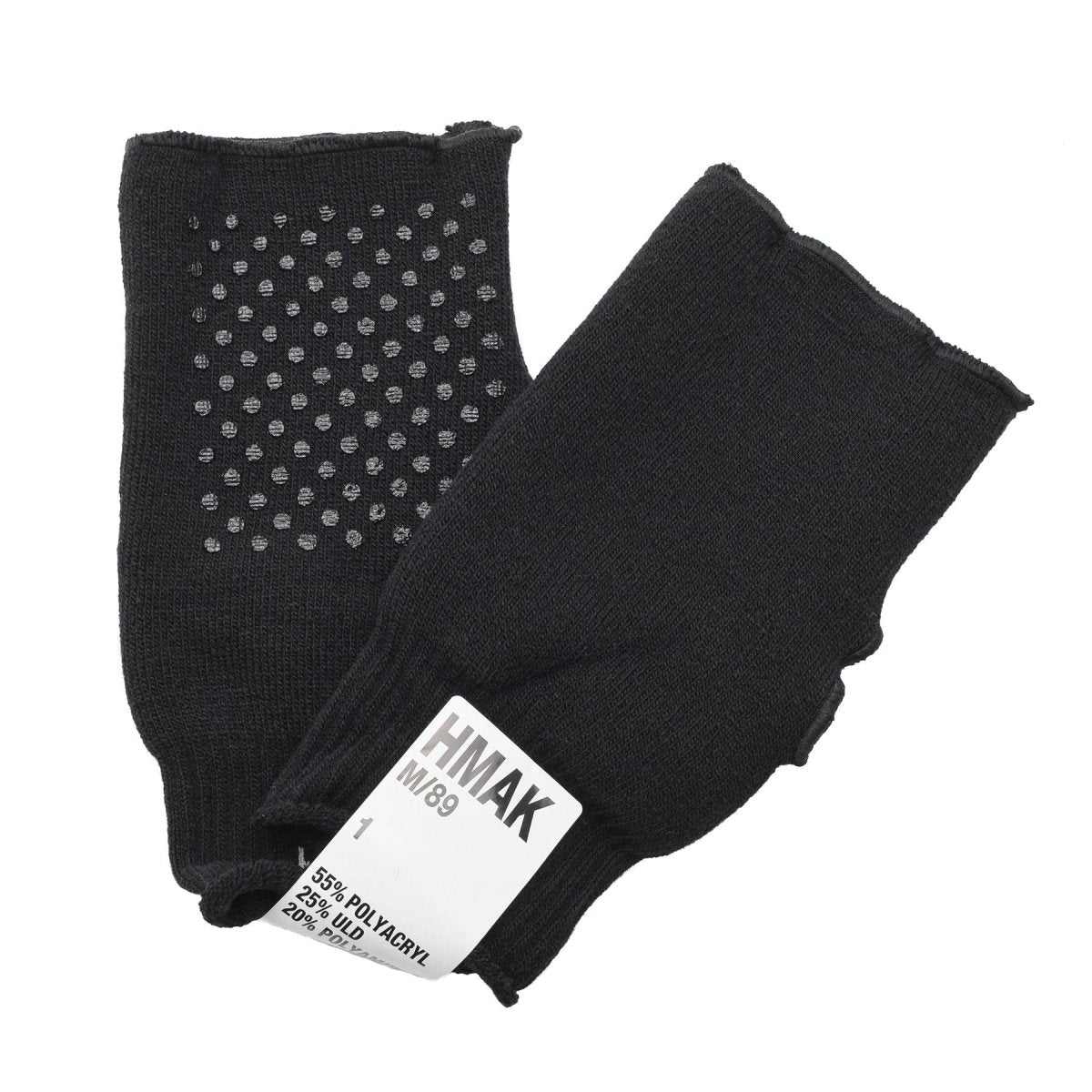 Originele Deense militaire zwarte handschoenen warmere vingerloze niet-slip palmleger nieuw