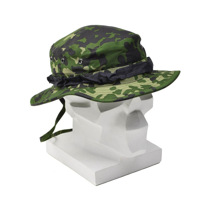 Originele Deense militaire M84 camo boonie hoed zomer tropische pet brede rand NIEUW - GoMilitar