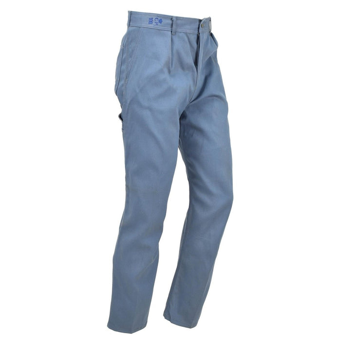 Originele Deense militairblauwe broek met functionele zakken, duurzame katoenen stof en een comfortabele pasvorm voor casual en werkgebruik