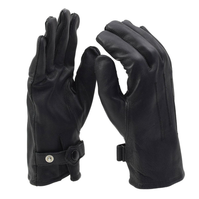 Originele Nederlandse Leger Leren Winterhandschoenen Warm Gevoerd Koud Weer Zwart - GoMilitar