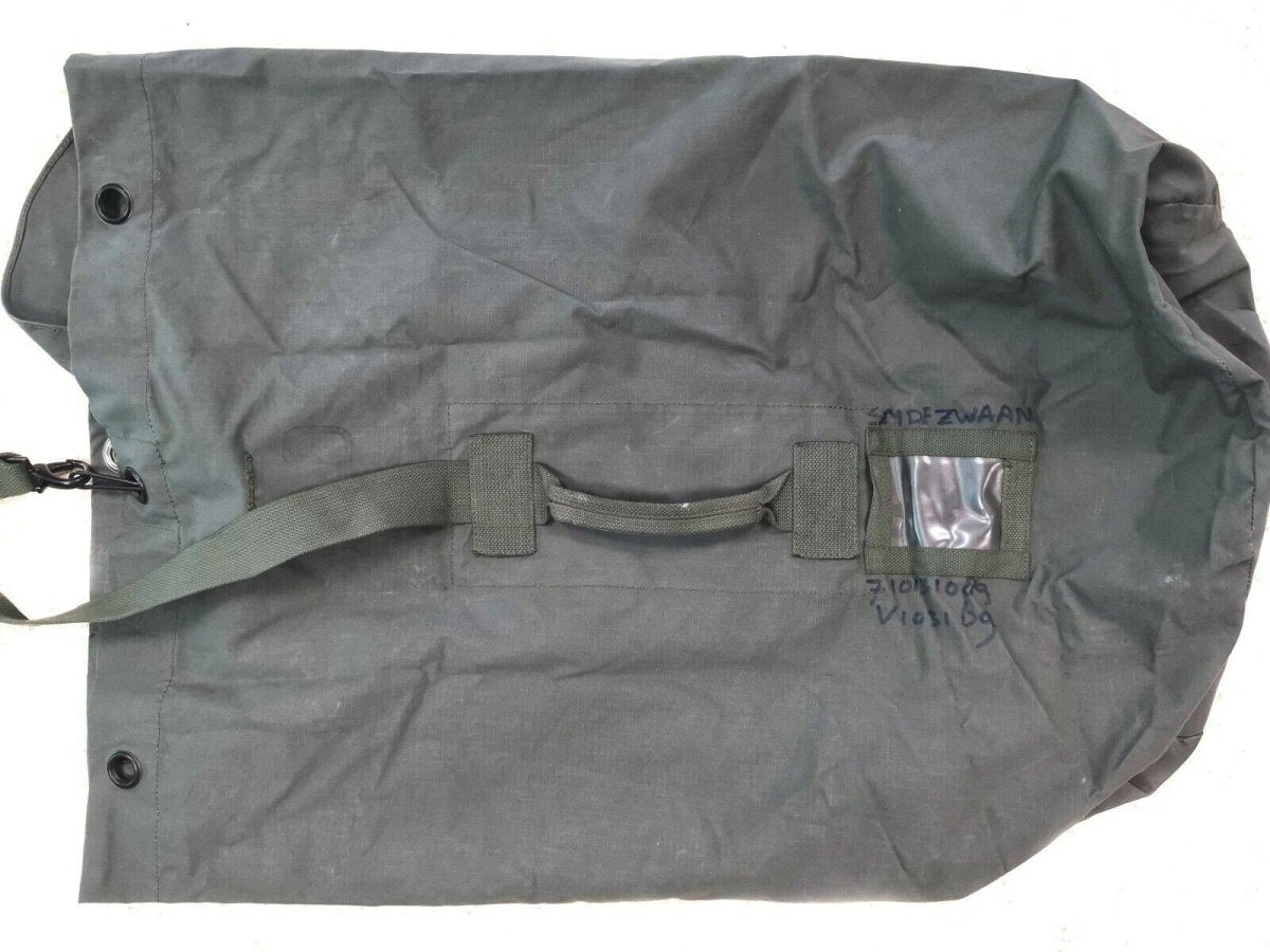 Originele Nederlandse militaire plunje tas 100 -liter ripstop zak canvas kit olijf