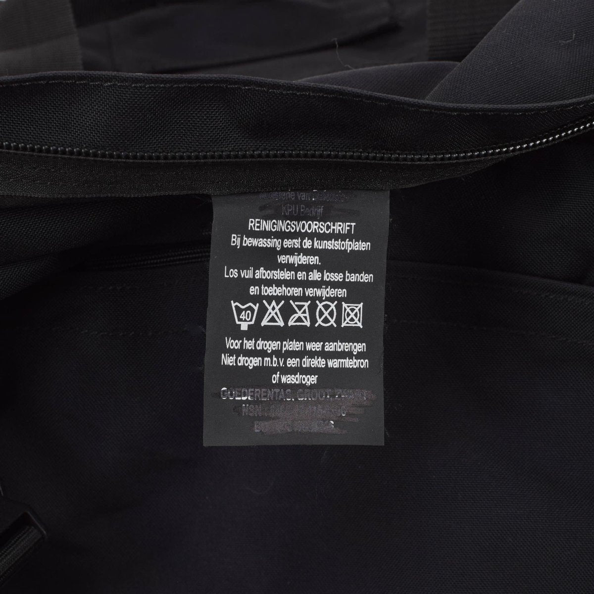 Originele Nederlandse militaire duffle sportkleding tas reizen rugzak rugzak zwart