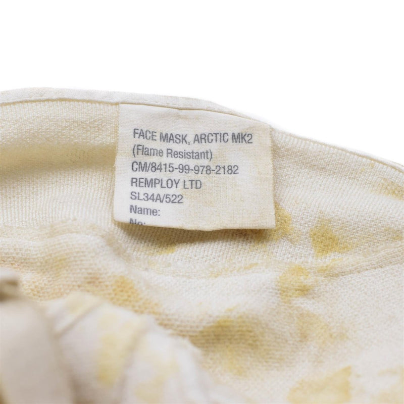 Original Dutch Military Face Mask Flame Resistance Aramid Cold Weather White - GoMilitar