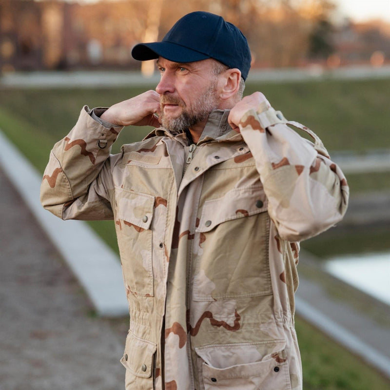 Originele Nederlandse militaire veldjas verstelbare manchetten zoomline woestijn camo