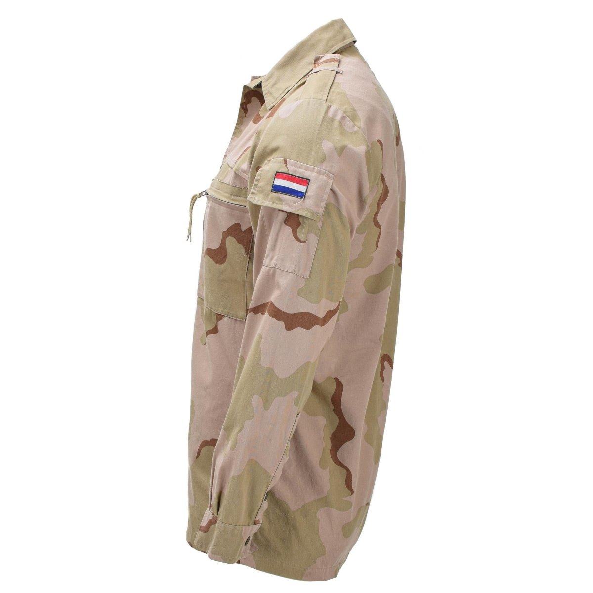 Origineel Nederlands Militair Veldshirt Drukknoopsluiting 3-Kleur Desert Camo
